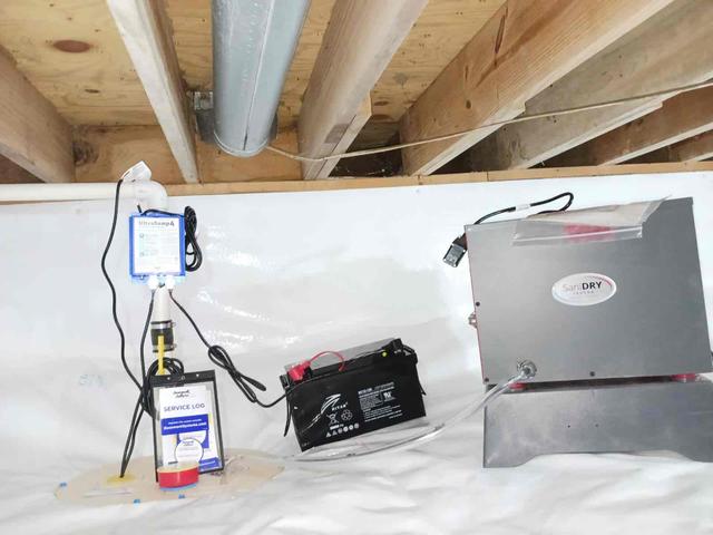 Crawl Space Sump Pump and Dehumidifier