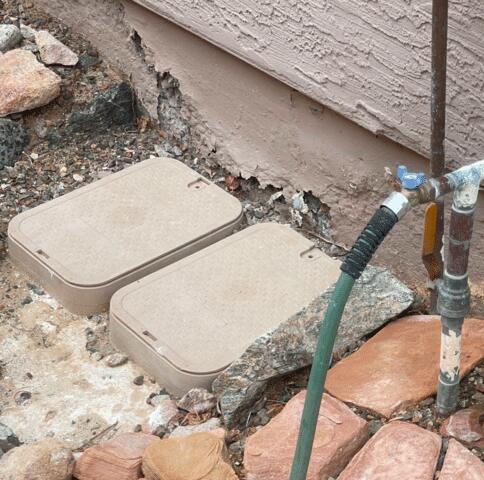 Signs of Corrosion in Stem Wall: Flaking Paint