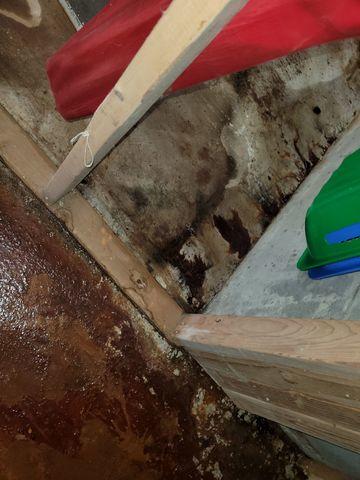 This was the basement before having the work done by Rainy Day Basement Systems.