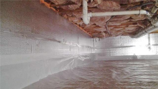 Waterproofed Crawl Space