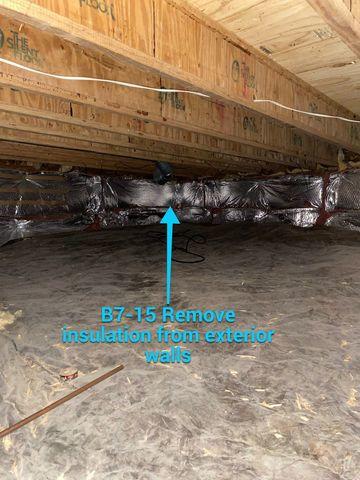 Old Crawl Space Insulation