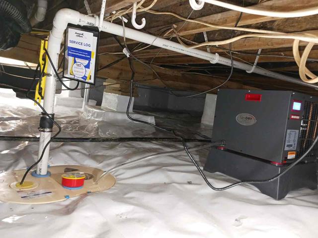 Crawl Space Sump Pump and Dehumidifier