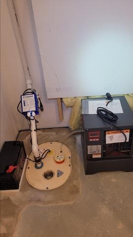 Basement Sump Pump and Dehumidifier