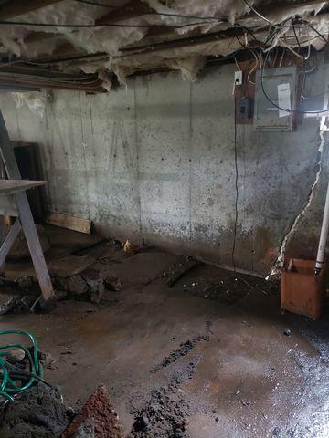 Basement in Rye, NH rescued from water leaking in.