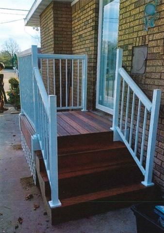 Entry Deck with Landing and Stairs