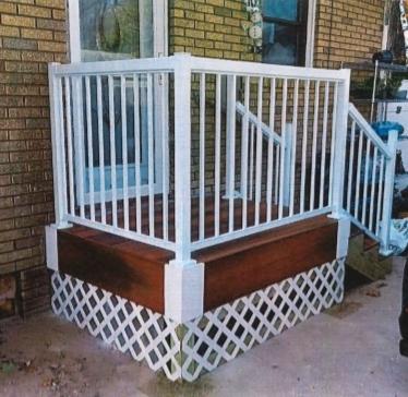 Entry Deck with Landing and Stairs
