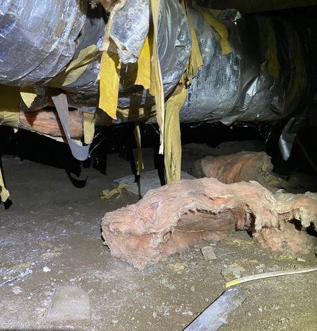 Old Crawl Space Insulation