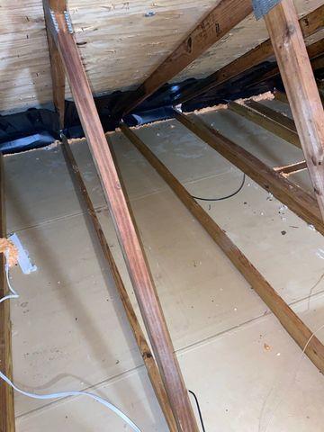 Air Sealing in Progress