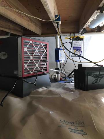 Crawl Space Sump Pump and Dehumidifier