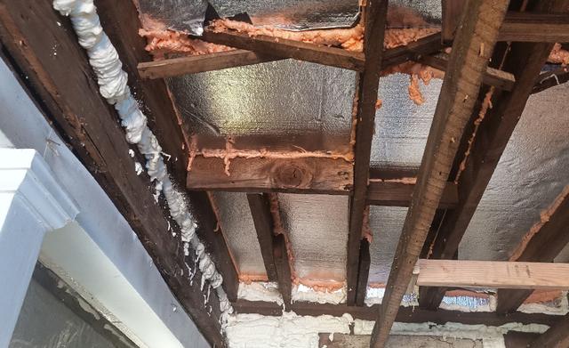 Side Porch Overhang Insulation