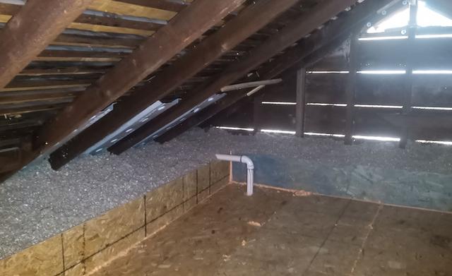 Left Side of Attic Insulation