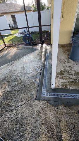 Completion of New Channel Drains in Pool Deck