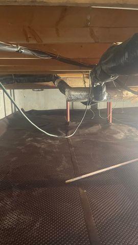 Crawl Space dirt floor covering