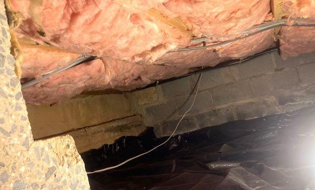 Old Crawl Space Insulation