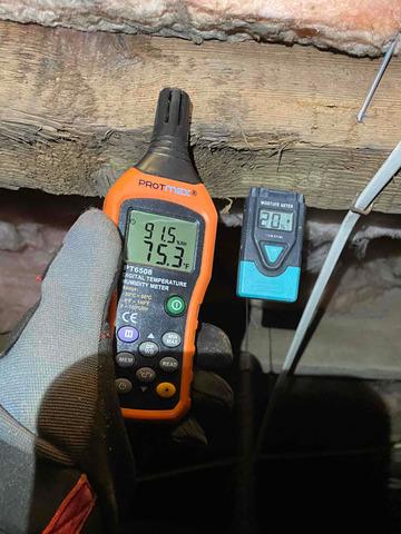 Crawl Space Moisture Readings