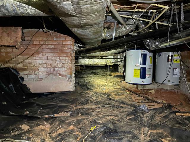 Wide View of Nasty Crawl Space