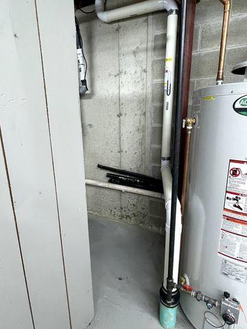 Radon Mitigation Tank and Piping in Weston