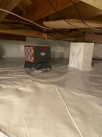 SaniDry Sedona Dehumidifier Cleans the Crawl Space Air