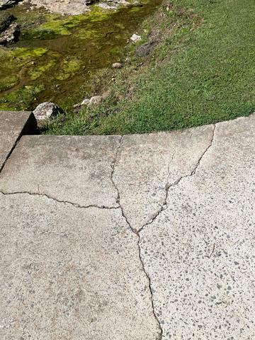 Before photo of multiple cracks
