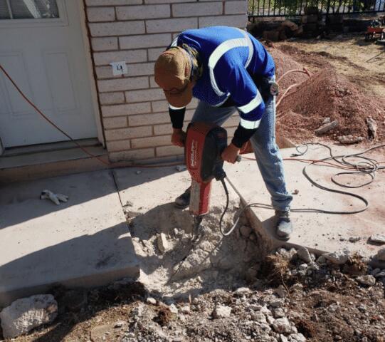 Underpinning Installation Process: Concrete Removal