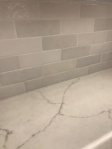 Quartz Countertops & Tile Backsplash