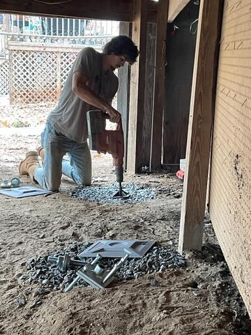Tamping Down Rock