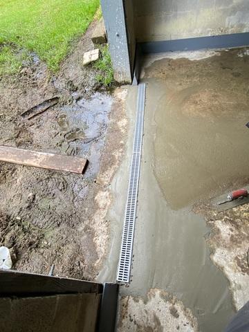 After Trench Drain Installation