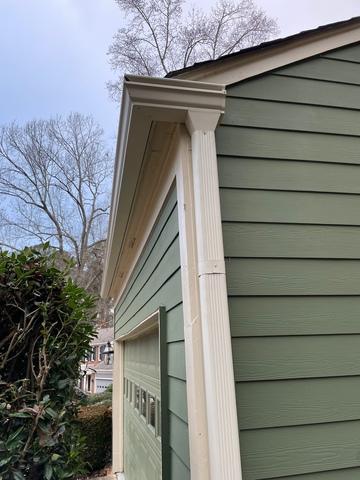 Gutters Installed on a Garage in Marietta