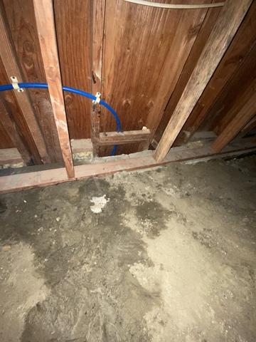 Rains flooded crawlspace