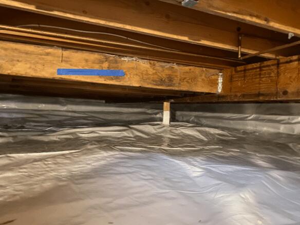 CleanSpace is hefty, like a pool liner. It helps keep ground moisture under control by using the drainage matting to keep it out from inside home conditions.