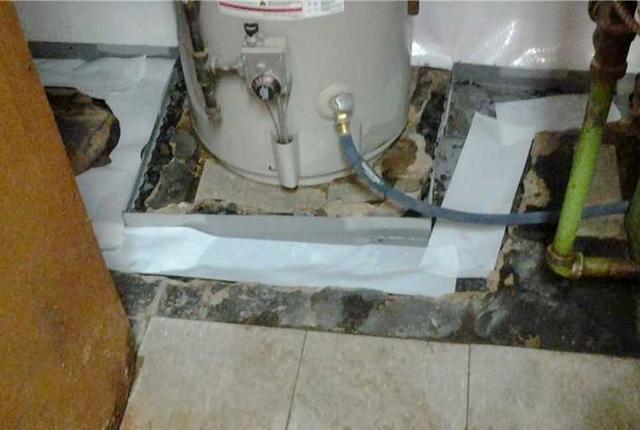 Installing Waterproofing Around Water Heater