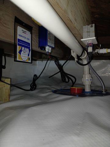 Drainage System Installed in Crawlspace