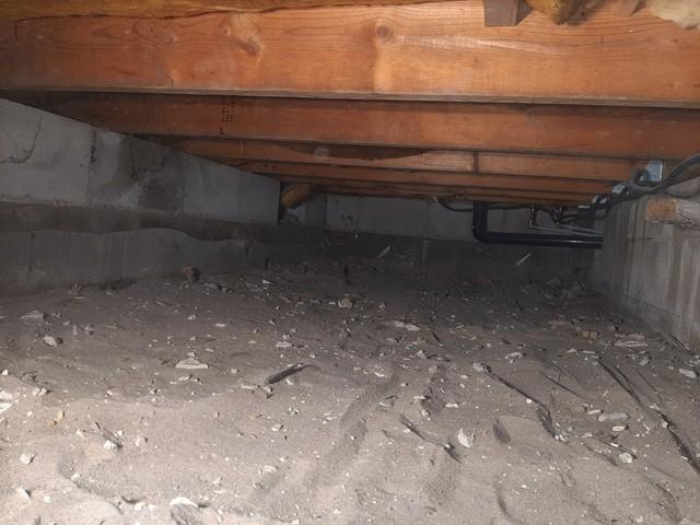 Dirt crawlspace floor