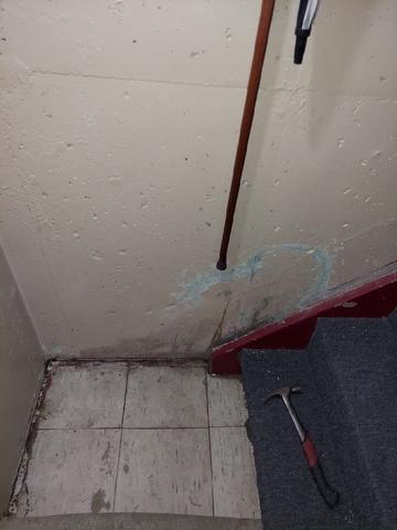 This basement floor is the victim of severe flooding!