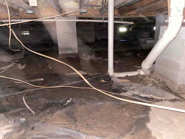 Before Crawlspace Encapsulation
