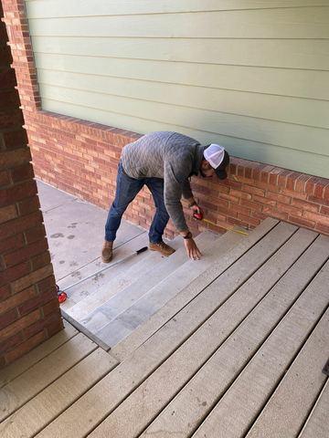 Inspection of unlevel concrete stairs