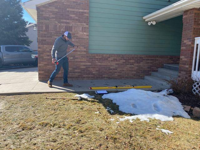 Assessing sunken walkway