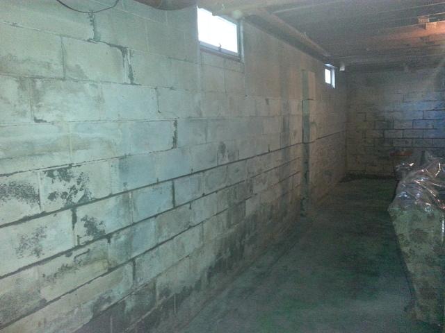 Here you can also see another before image that captures the bowed walls