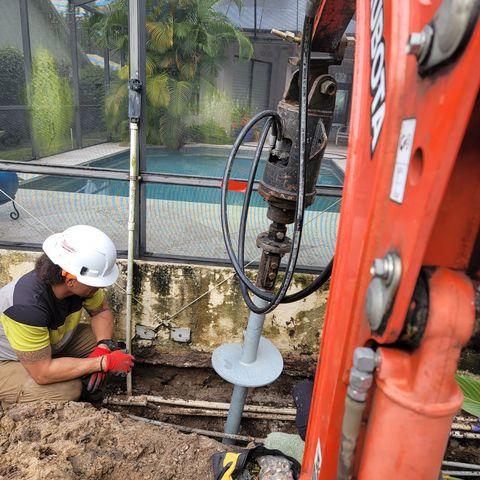 LRE Monitors Installation of Piers