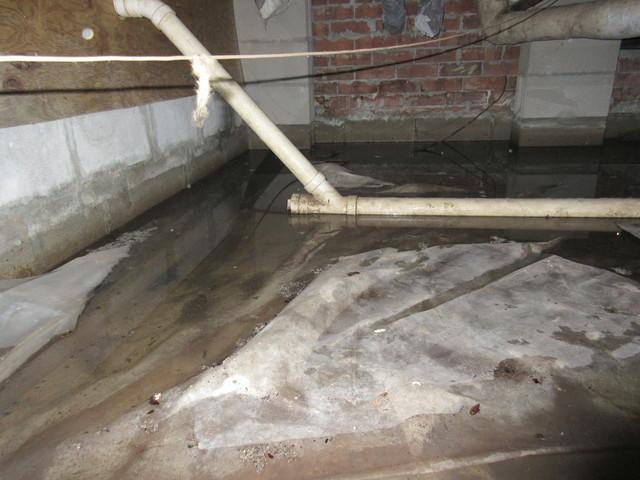 Loose insulation & debris falling 