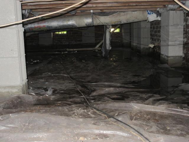 Loose debris and insulation 