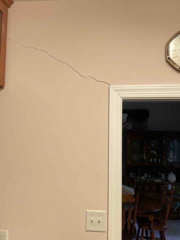 Crack Growing Above Kitchen Door