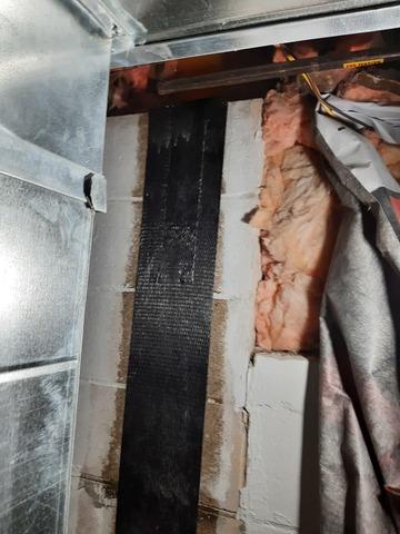 Rim Joist strap attached to the carbon armor stap
