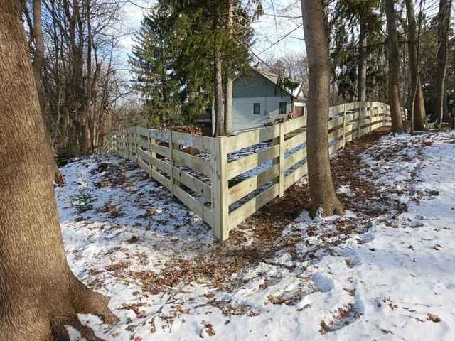 4' Post and Rail Natural Pressure Treated Wood