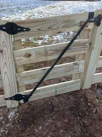 4' Post and Rail Natural Pressure Treated Wood