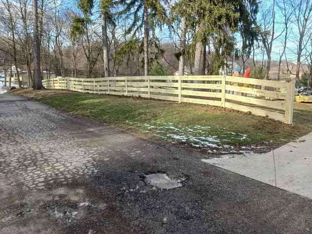 4' Post and Rail Natural Pressure Treated Wood