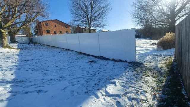 6' Acadia Privacy White Vinyl Fence / New England Caps