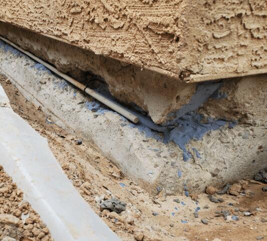 Concrete Stem Wall Repair Process: Acrylic Admixture