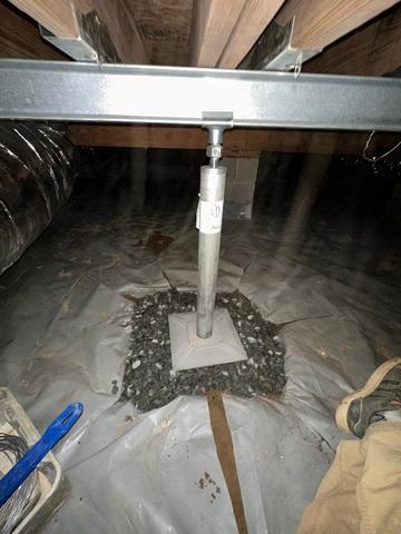 SmartJacks are the best way to provide heavy-duty crawl space support to stabilize the floor.