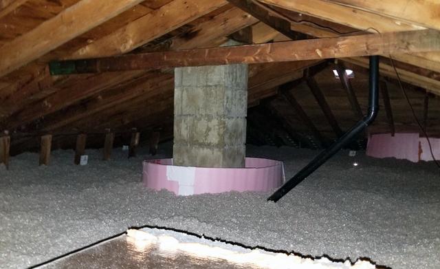 Attic & Chimney Properly Insulated